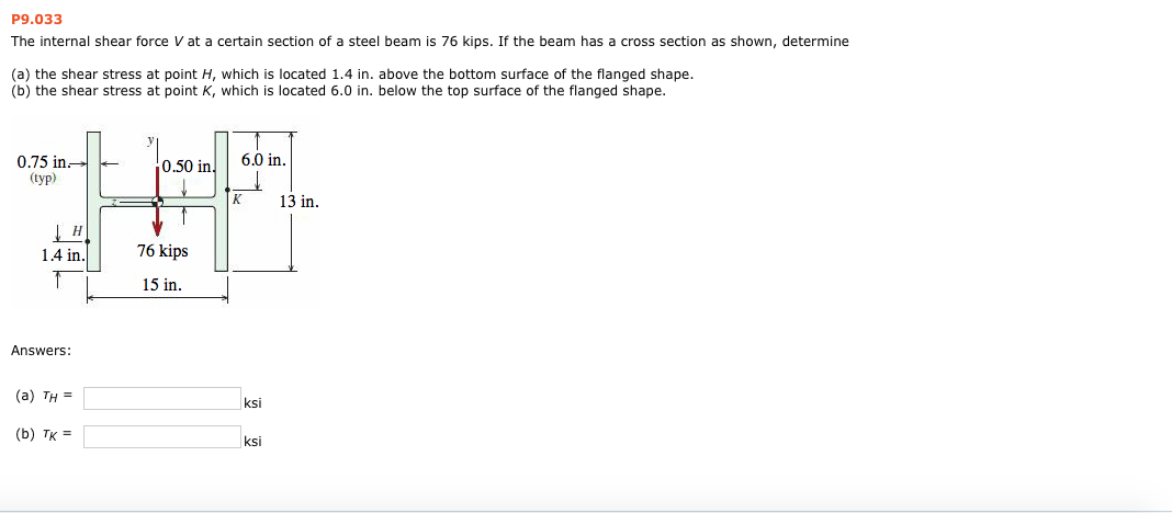 Solved The internal shear force V at a certain section of a | Chegg.com