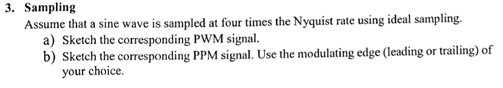 Solved 3. Sampling Assume that a sine wave is sampled at | Chegg.com