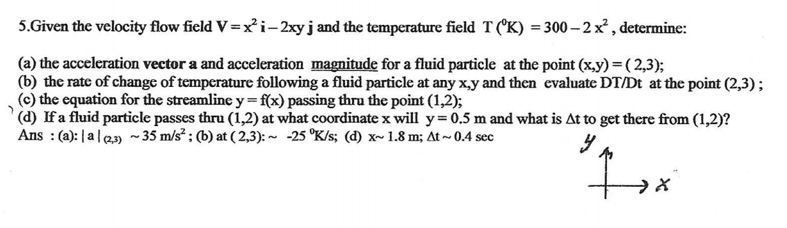 Solved Given the velocity flow field V = x^2 i - 2xy j and | Chegg.com