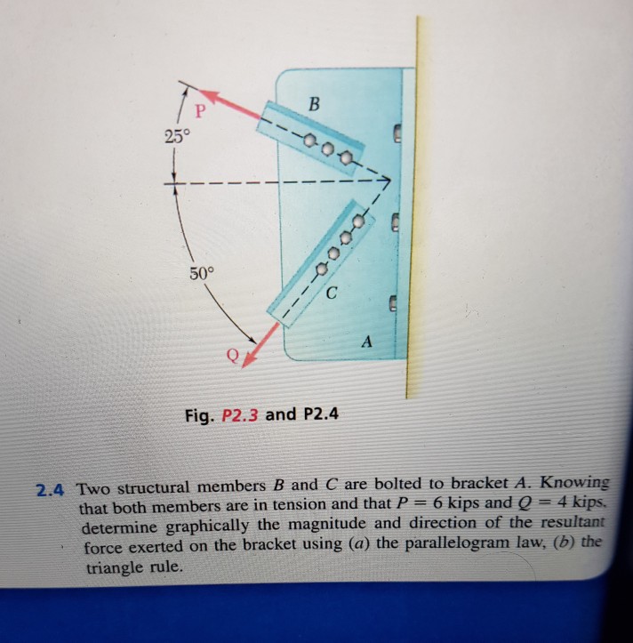 Solved Two Structural Members B And C Are Bolted To | Chegg.com