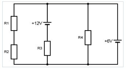 Solved In the pictured circuit: R1 = 8 ?, R2 = 22 ?, R3 = 12 | Chegg.com