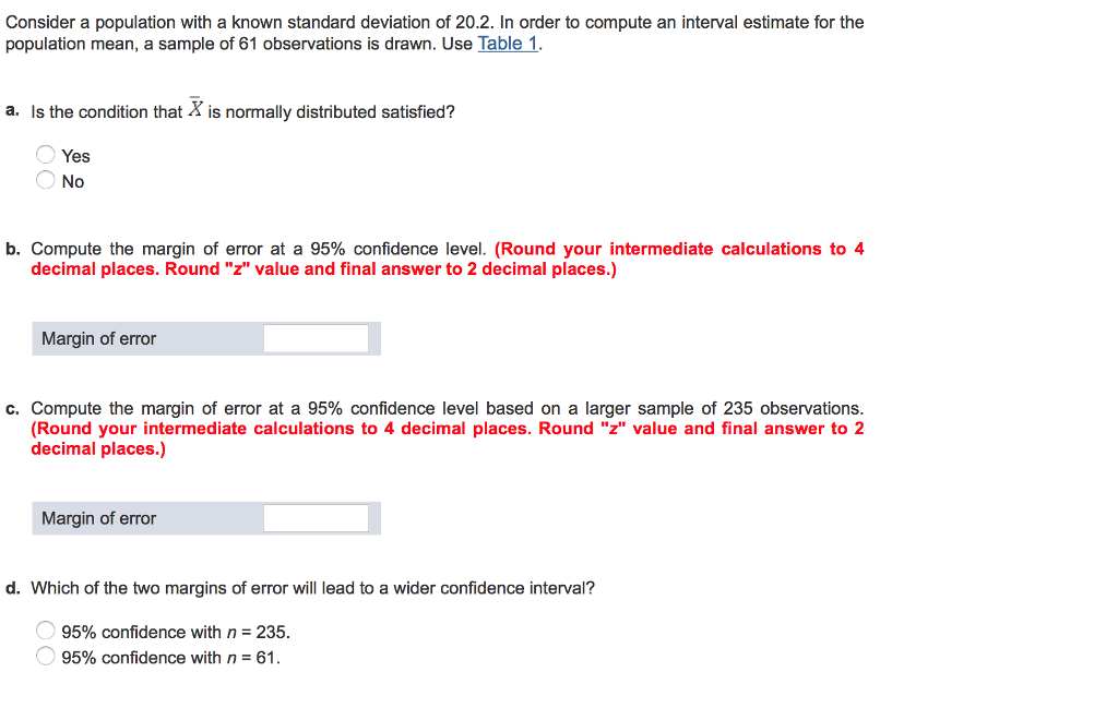 Solved Consider a population with a known standard deviation | Chegg.com