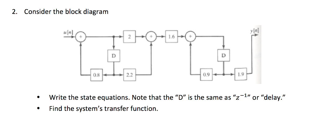 Solved Consider the block diagram Write the state | Chegg.com