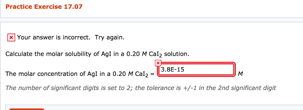 Solved Practice Exercise 17 07 Your Answer Is Incorrect Try Chegg Solved Practice Exercise 17 07 Your Answer Is Incorrect Try Chegg