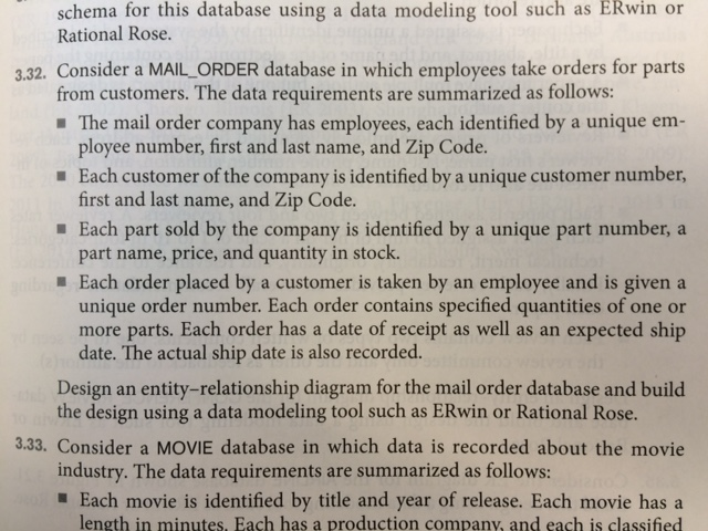 Solved schema for this database using a data modeling tool | Chegg.com