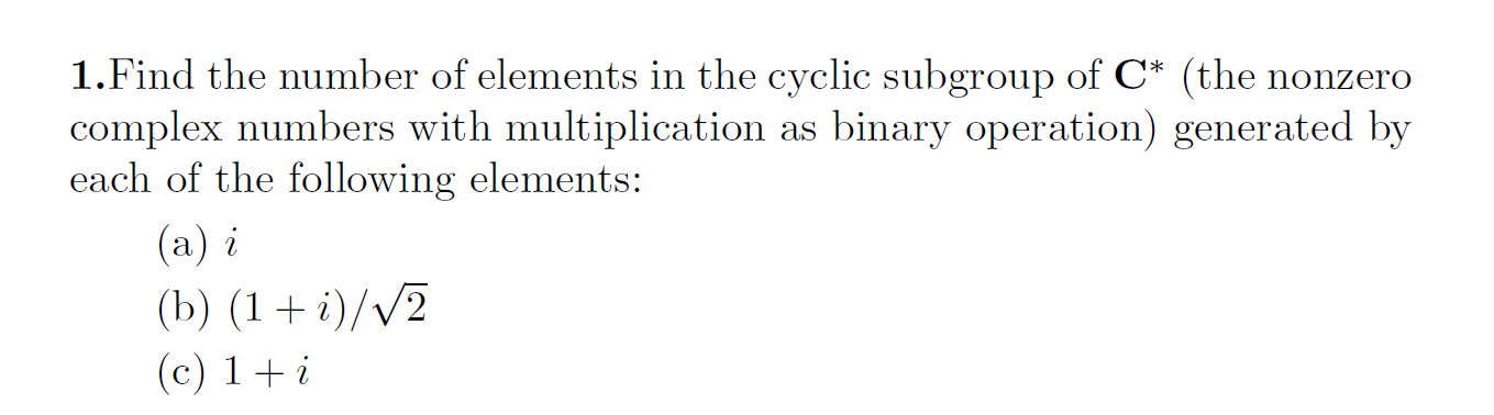 Solved Find the number of elements in the cyclic subgroup of | Chegg.com