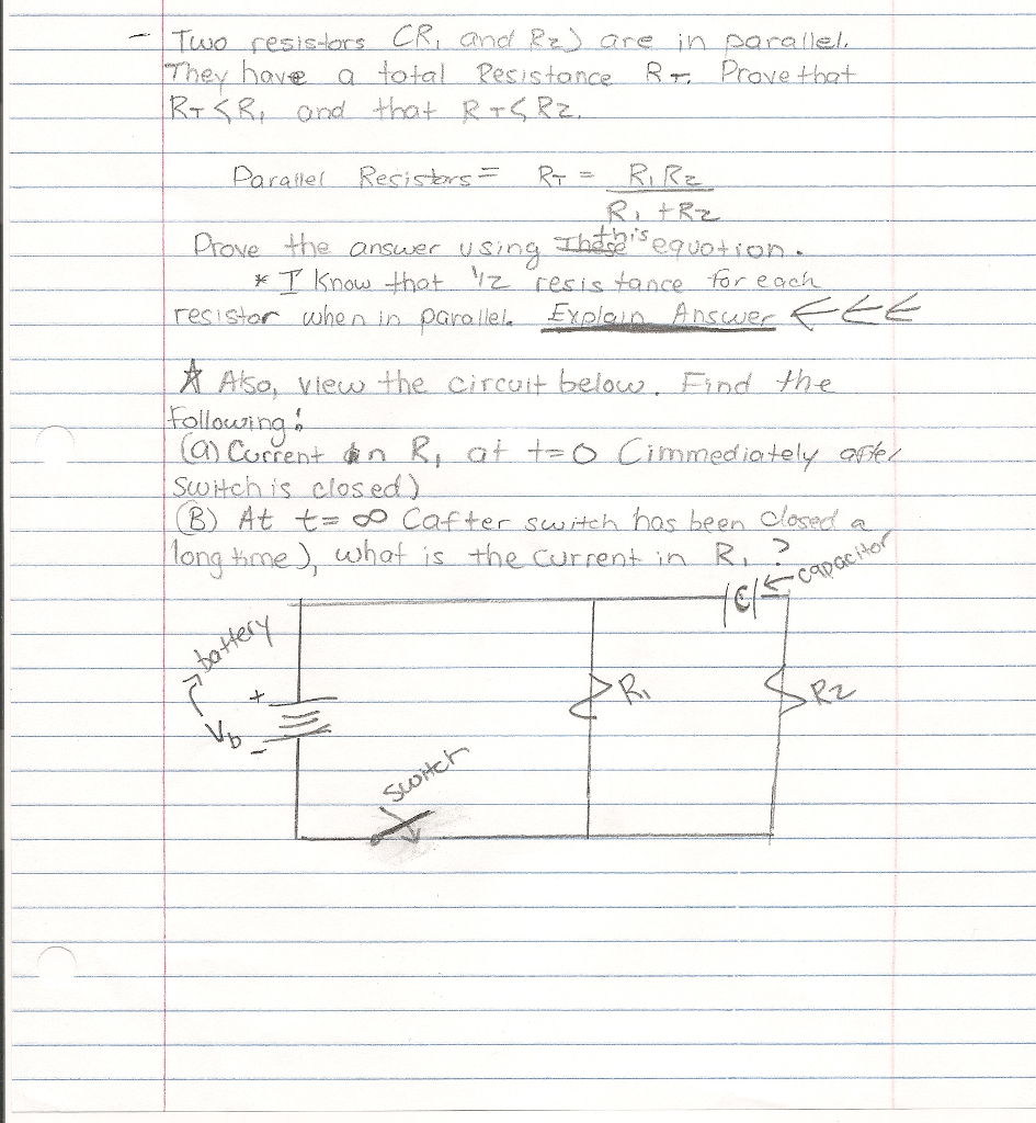 Solved Question Concerning DC Circuits And A Circuit With A | Chegg.com