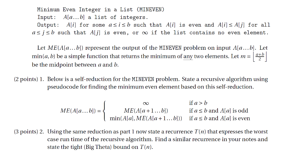 Solved For this item consider the problem of finding the | Chegg.com