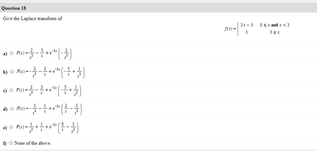 Solved Question 17 Use The Laplace Transform To Solve The | Chegg.com