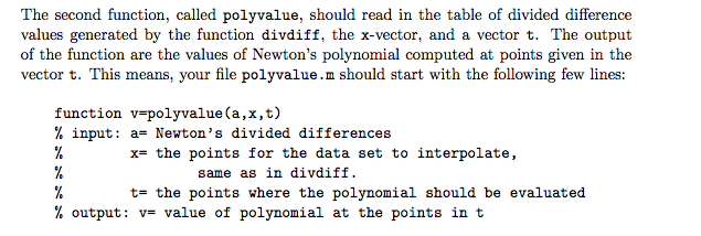 Solved The second function, called poly value, should read | Chegg.com