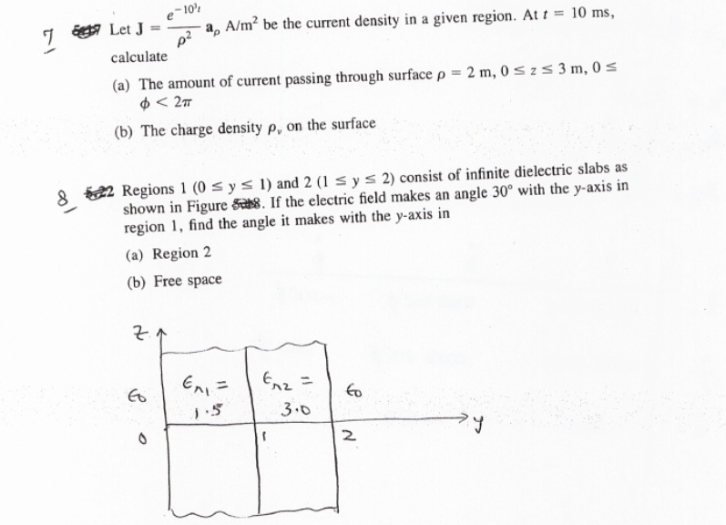 Solved Let J = be the current density in a given region. At | Chegg.com
