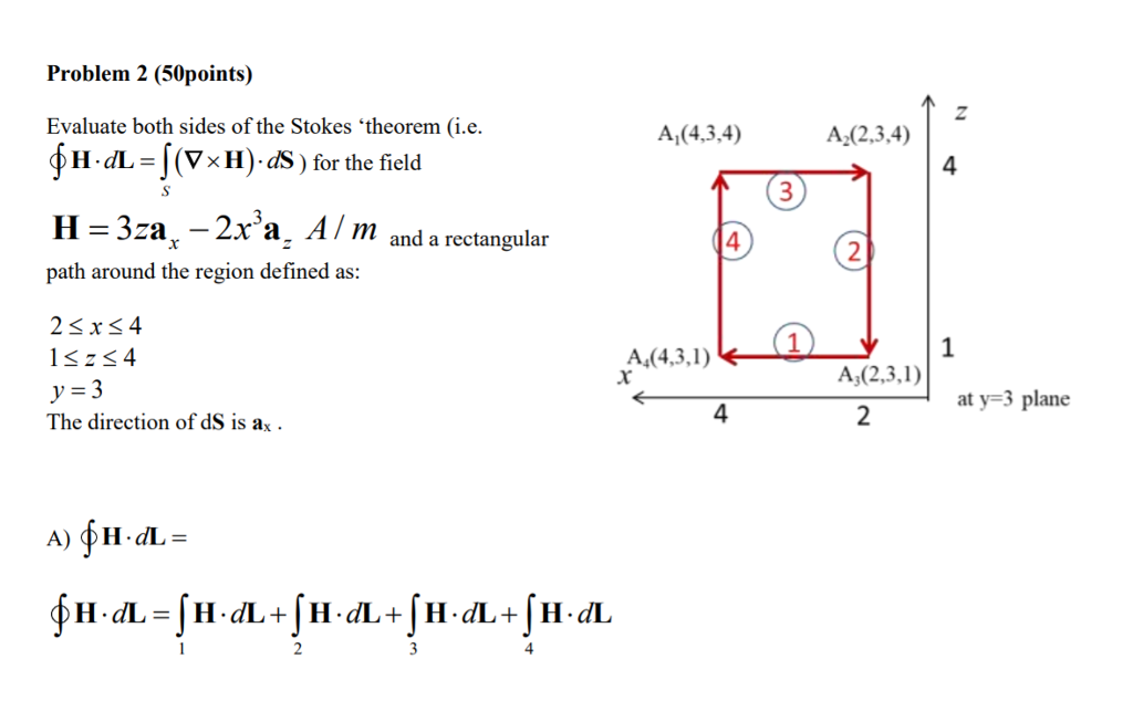 Solved Problem 2 (50points) Evaluate both sides of the | Chegg.com