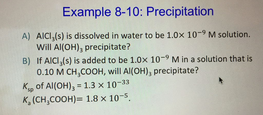 al oh 3 precipitate