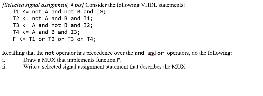 what is a signal assignment statement