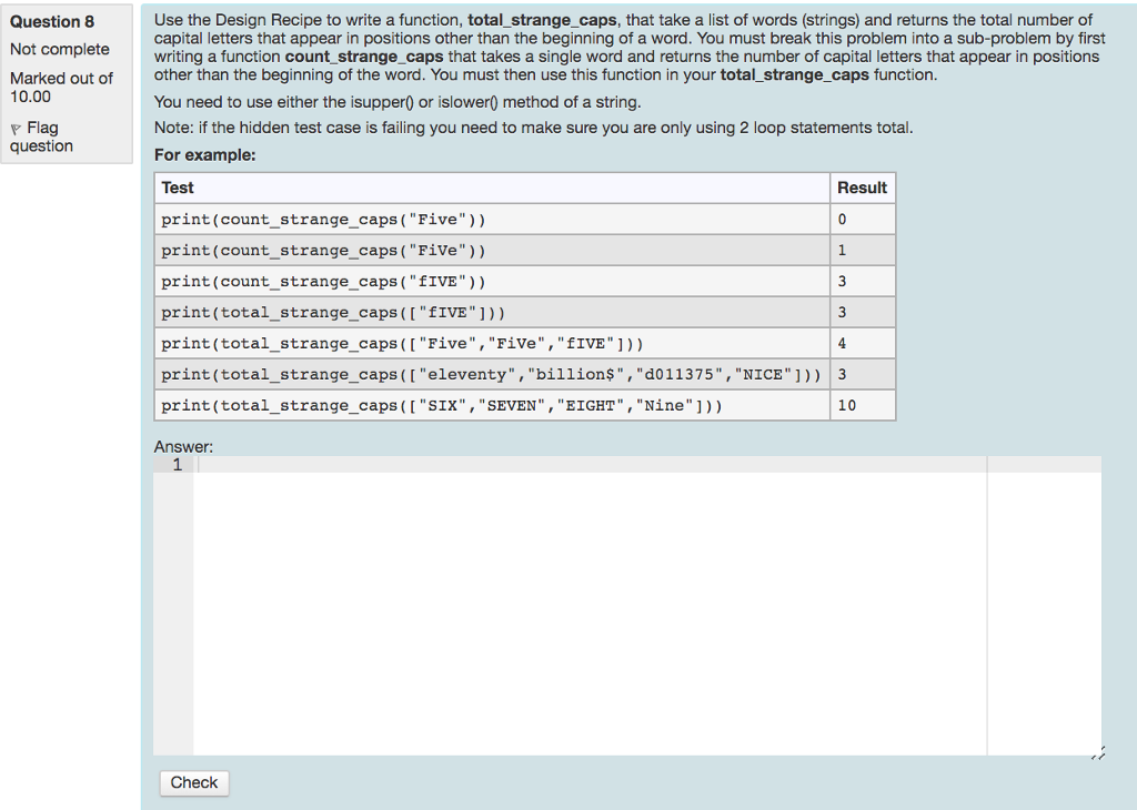 Solved Use the Design Recipe to write a function called | Chegg.com