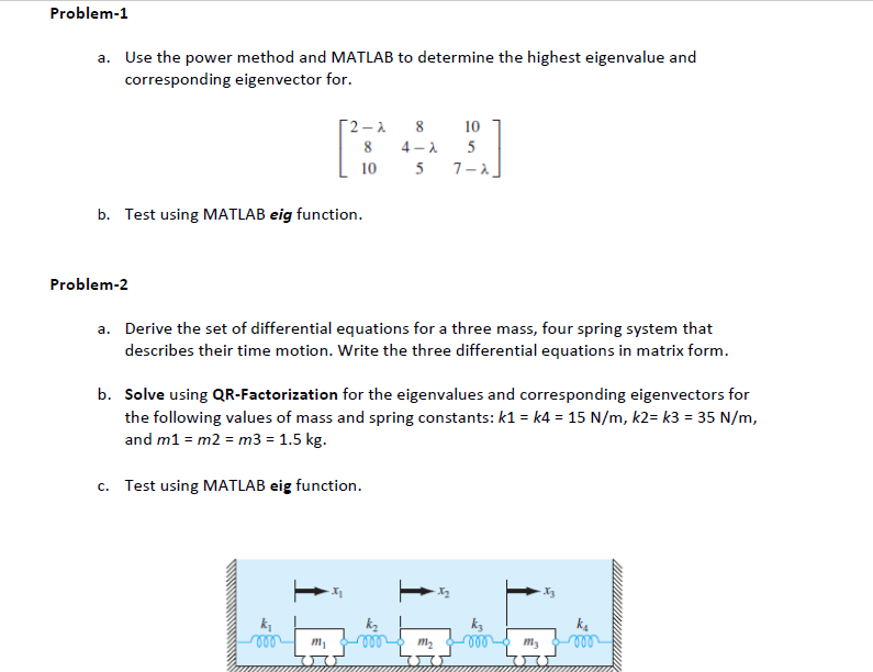 calculate first 10 eigenvalues matlab