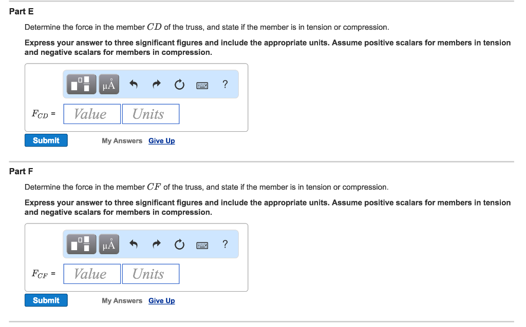 Solved Item 6 Determine the force in each member of the | Chegg.com