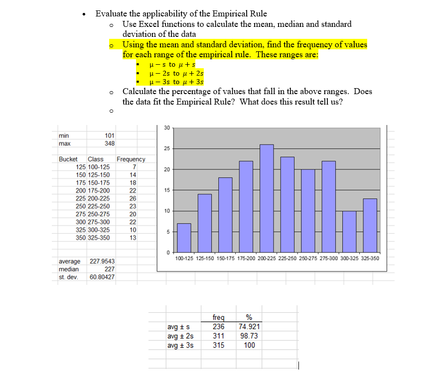 Empirical rule using mean and standard deviation excel - hooligem