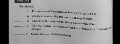 Solved 1. Change in overall consumption due to a change in | Chegg.com