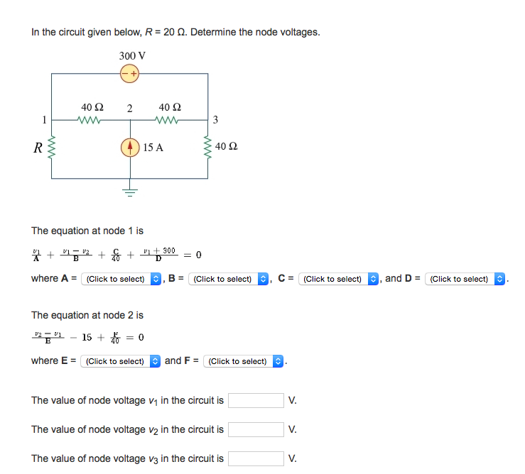 Solved In the circuit given below, R = 20 Ω. Determine the | Chegg.com