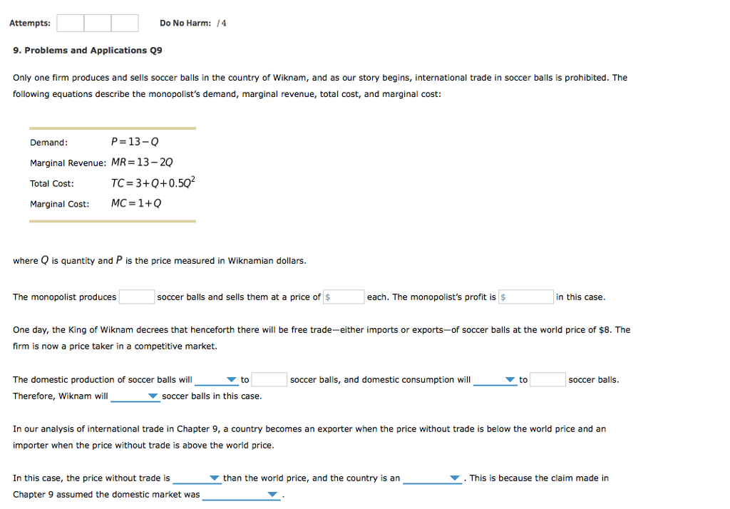 Solved Attempts: Do No Harm: 4 . Problems and Applications Q | Chegg.com