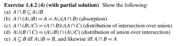 Solved Show The Following: A Intersect B Subset A Union B A | Chegg.com