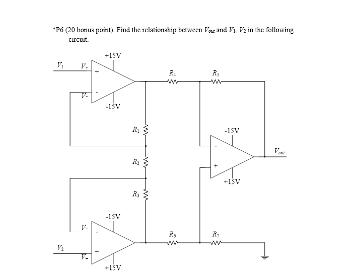 Solved *P6 (20 bonus point). Find the relationship between | Chegg.com