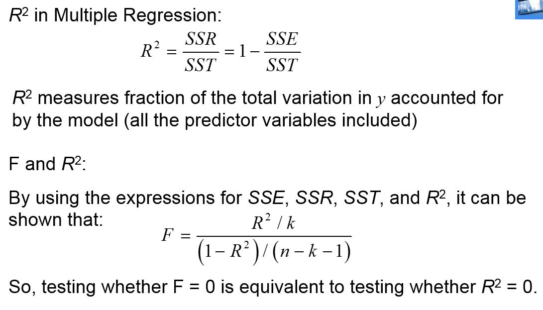 Solved R 2 In Multiple Regression R 2 SSR SST 1 Chegg