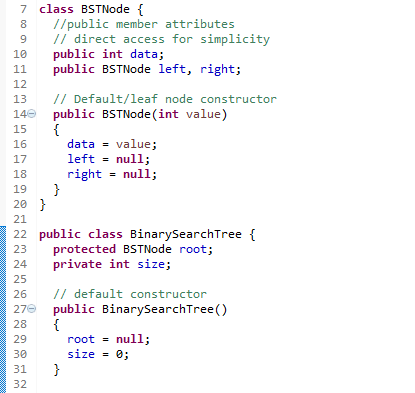 Solved Complete the implements of the Binary search tree | Chegg.com