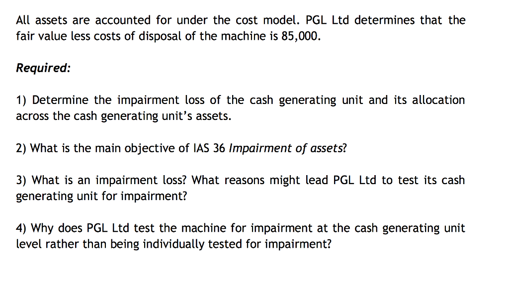 Solved The Information Below Relates To A Company, PGL Ltd, | Chegg.com