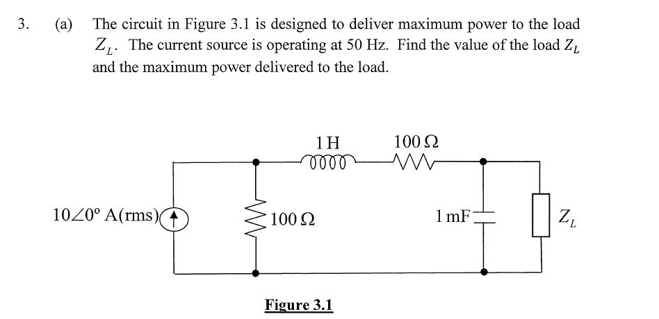 Solved 3. (a) The circuit in Figure 3.1 is designed to | Chegg.com