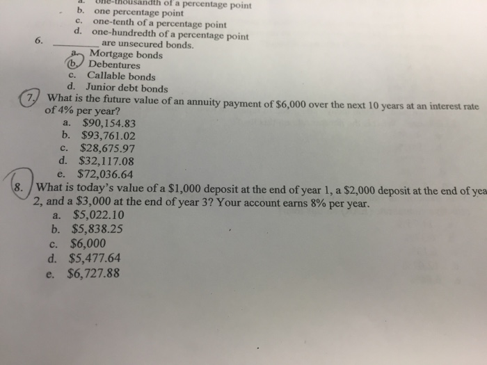Solved _______ are unsecured bonds Mortgage bonds