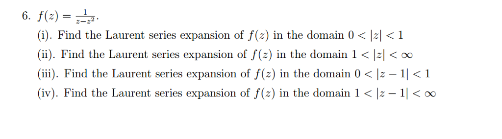 laurent series expansion of e z