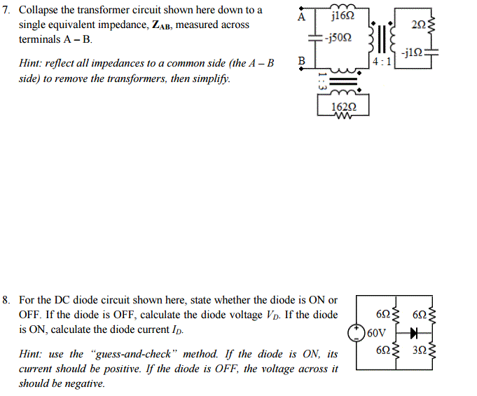 Solved Collapse The Transformer Circuit Shown Here Down To A | Chegg.com