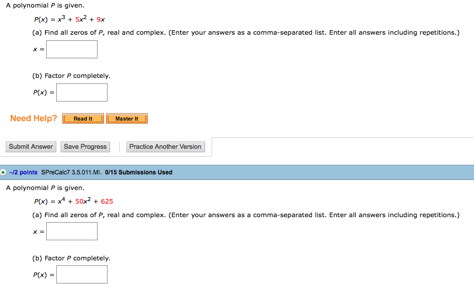 solved-a-polynomial-p-is-given-p-x-x-3-5x-2-9x-find-chegg