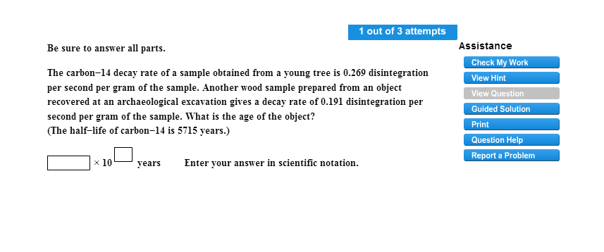 solved-the-carbon-14-decay-rate-of-a-sample-obtained-from-a-chegg