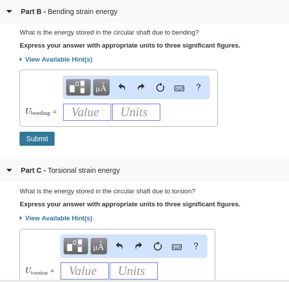 Solved Learning Goal: To calculate the elastic strain energy | Chegg.com