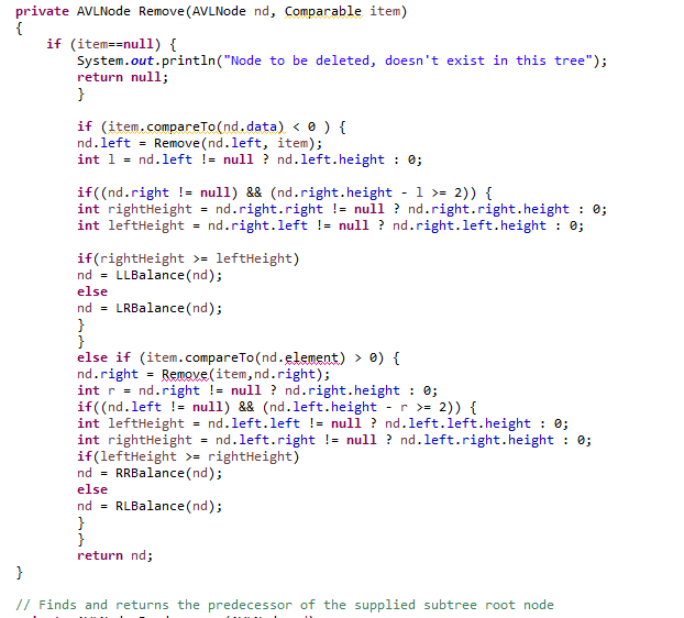 Solved In a Java AVL tree class, some functions below are
