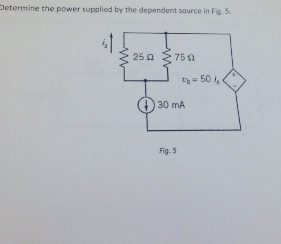 Solved Determine the power supplied by the dependent source | Chegg.com