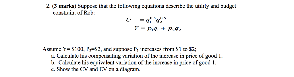 Solved Suppose that the following equations describe the | Chegg.com