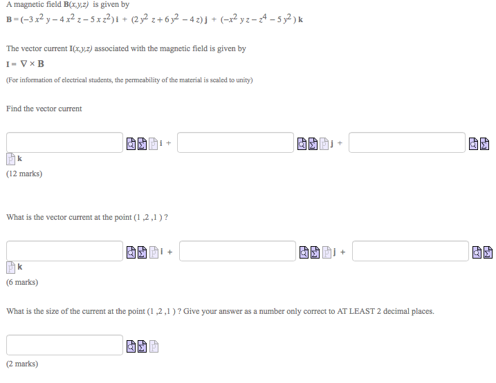 Solved A magnetic field B(xyz) is given by The vector | Chegg.com