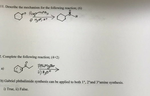 Solved 11. Describe the mechanism for the following | Chegg.com