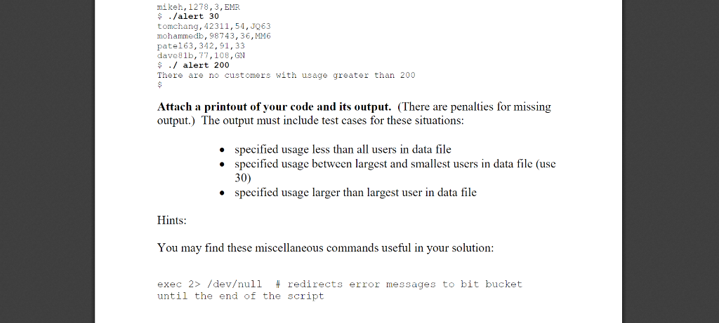 Solved 4. [12] Write a bash shell script called alert which | Chegg.com