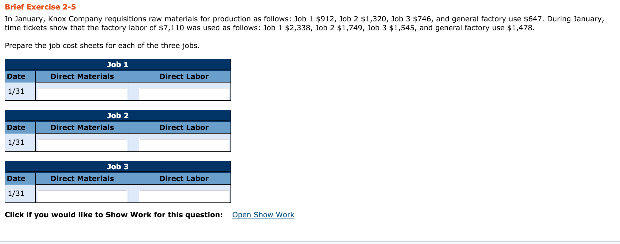 Solved In January, Knox Company requisitions raw materials