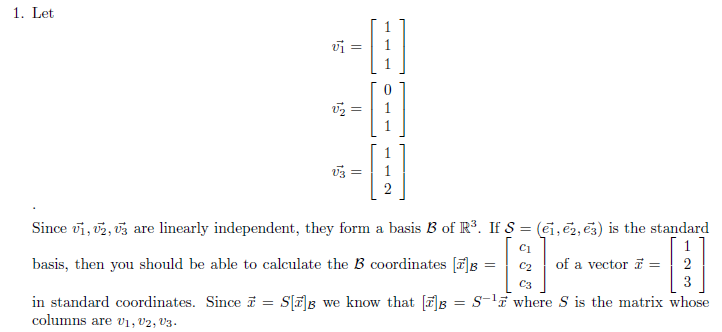 Since vector v1, vector v2, vector v3 are linearly | Chegg.com