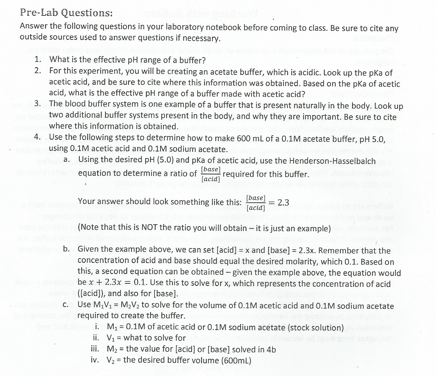 Solved Pre-Lab Questions: Answer The Following Questions In | Chegg.com