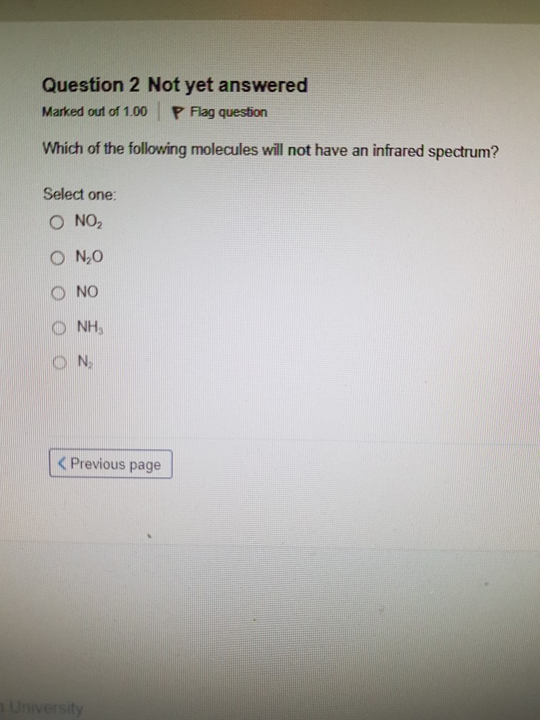 Solved Question 2 Not yet answered Marked out of 1.00 P Flag | Chegg.com
