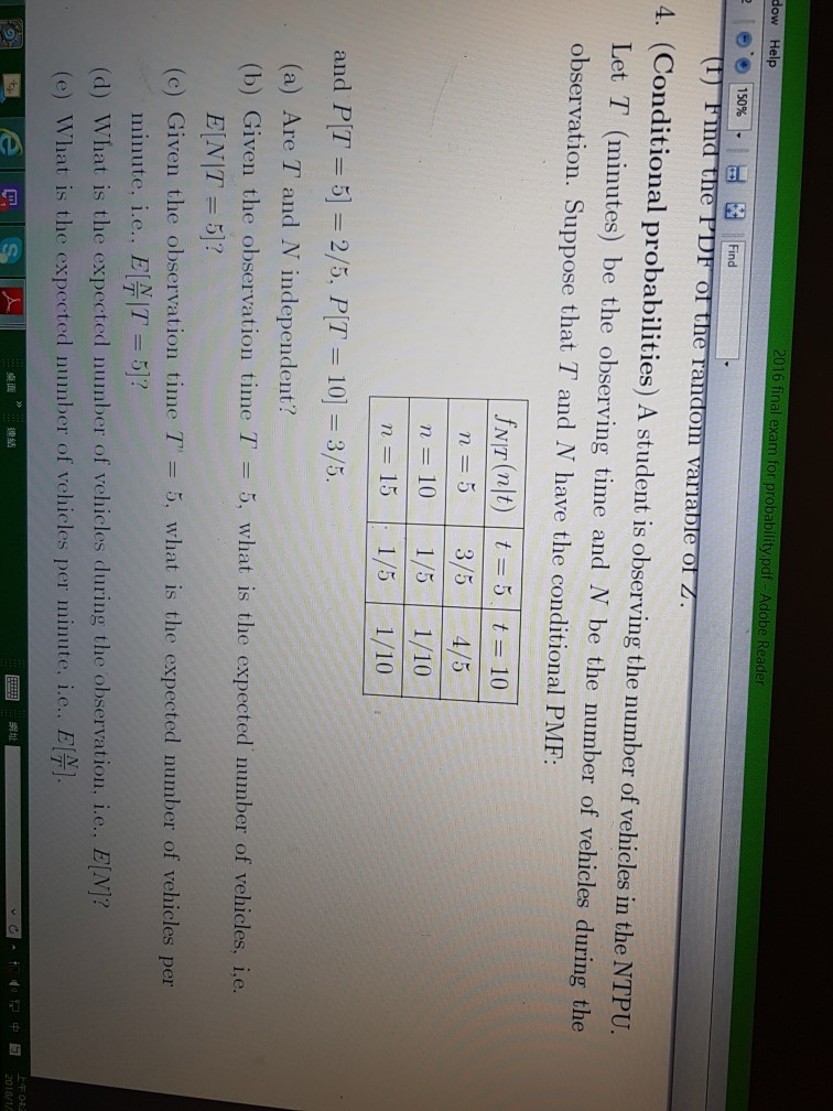 Solved Dow Help 4. (Conditional Probabilities) A Student Is | Chegg.com