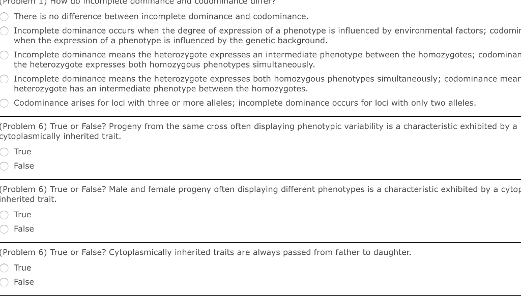 Solved How do incomplete dominance and codominance differ? | Chegg.com