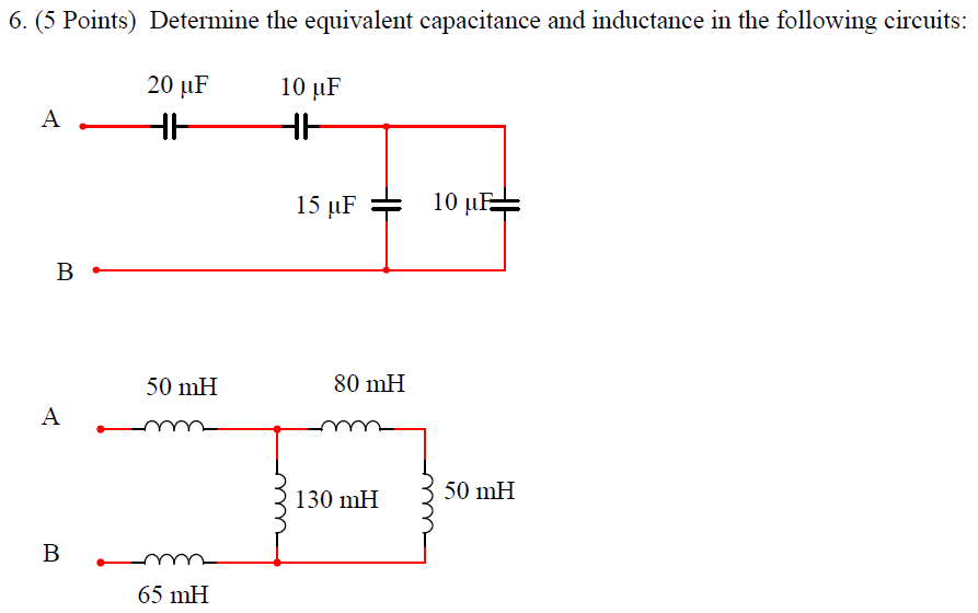 Solved Determine the equivalent capacitance and inductance